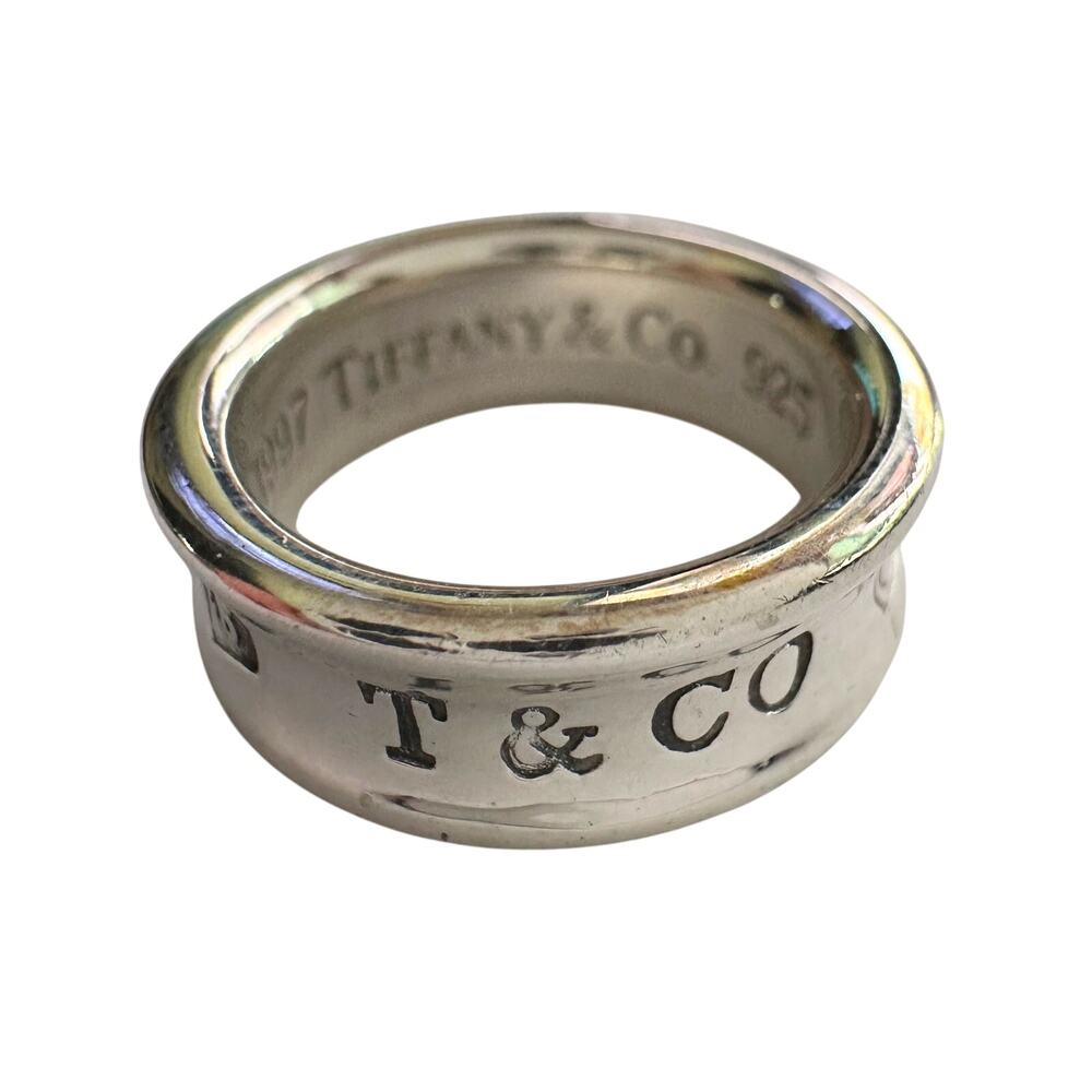 Tiffany & Co Thick 1837 Sterling Silver Ring - Size 5 - Picture 6 of 11